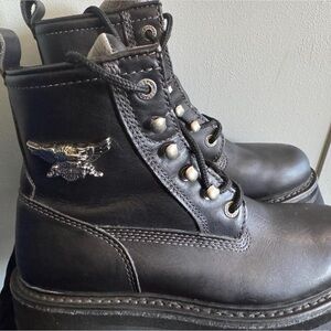 Black Leather Men's Boots Size 9 1/2